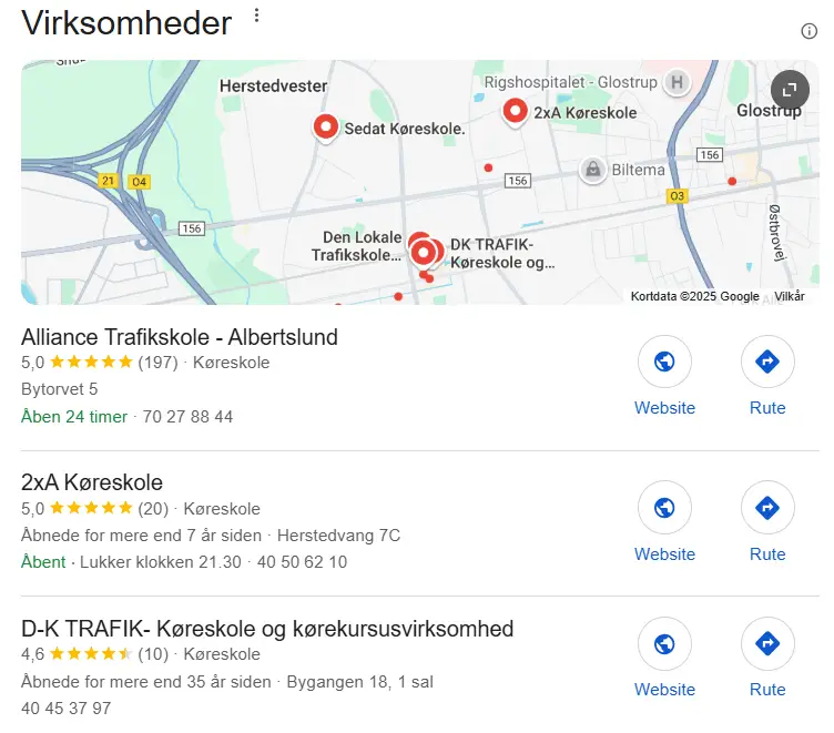 lokal søgning køreskole